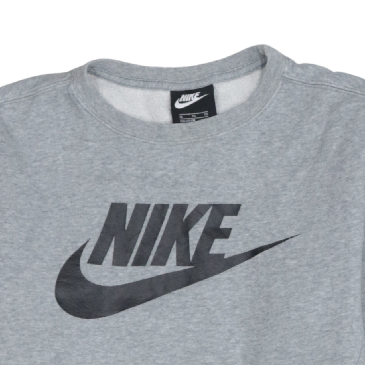 Nike Boys Grey XL Fleece Pullover Logo Sweatshirt