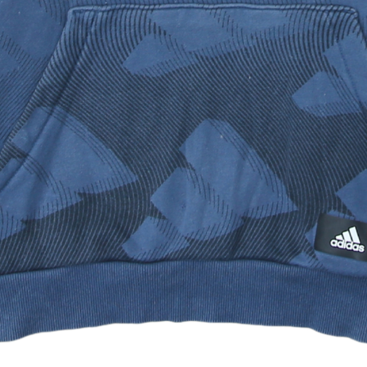 Adidas Men's Blue Pullover Hoodie Size L Sports Logo Sweatshirt
