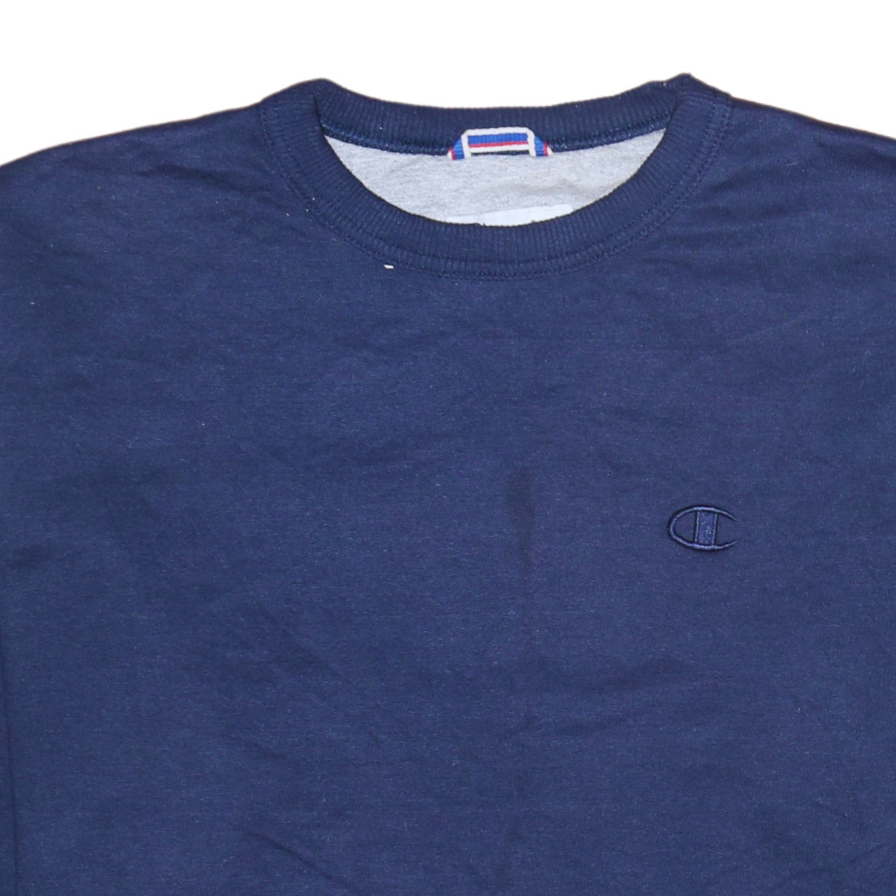 Champion Mens Navy Blue Crew Neck Pullover Sweatshirt Size M