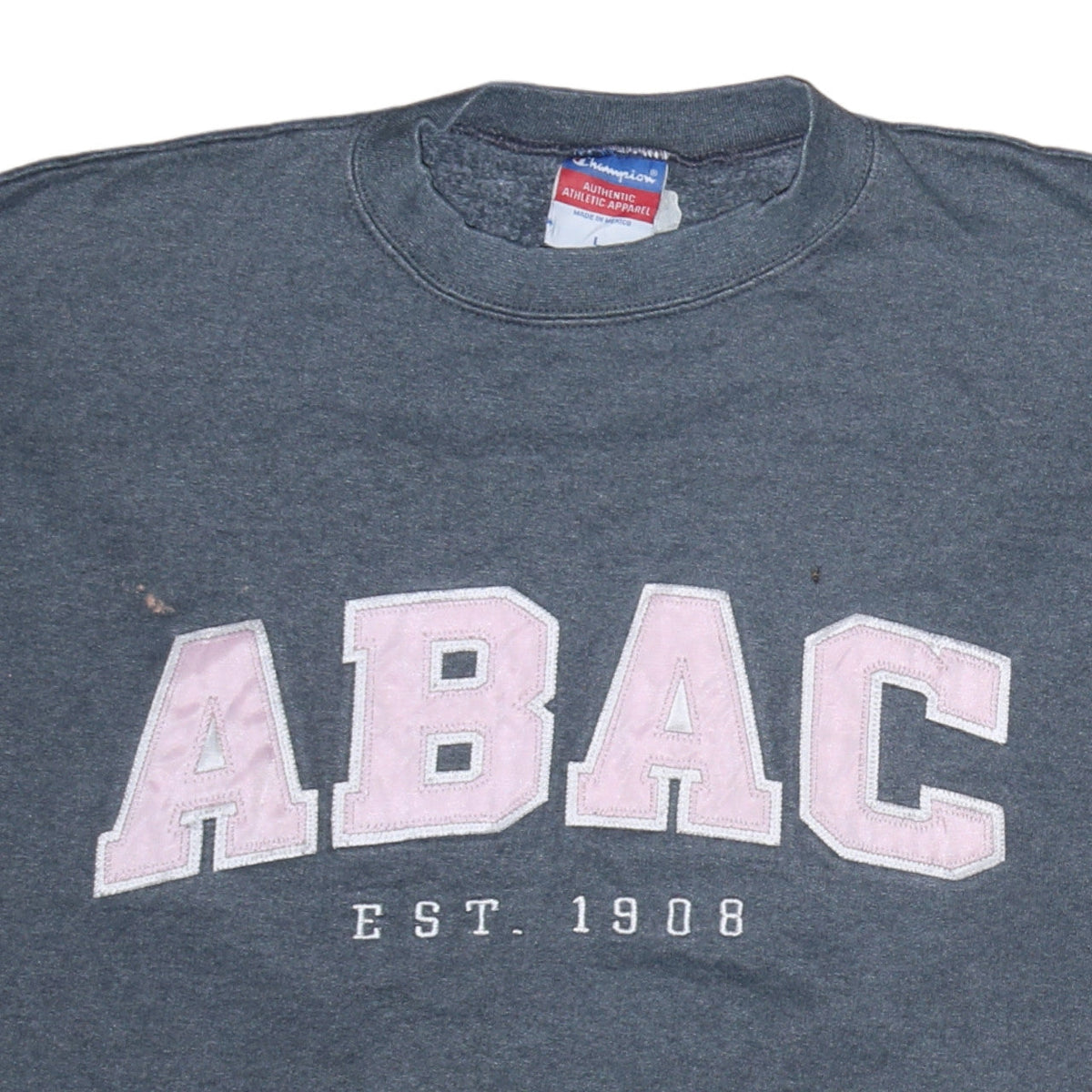 Champion Women's Grey ABAC Logo Pullover Sweatshirt Size L