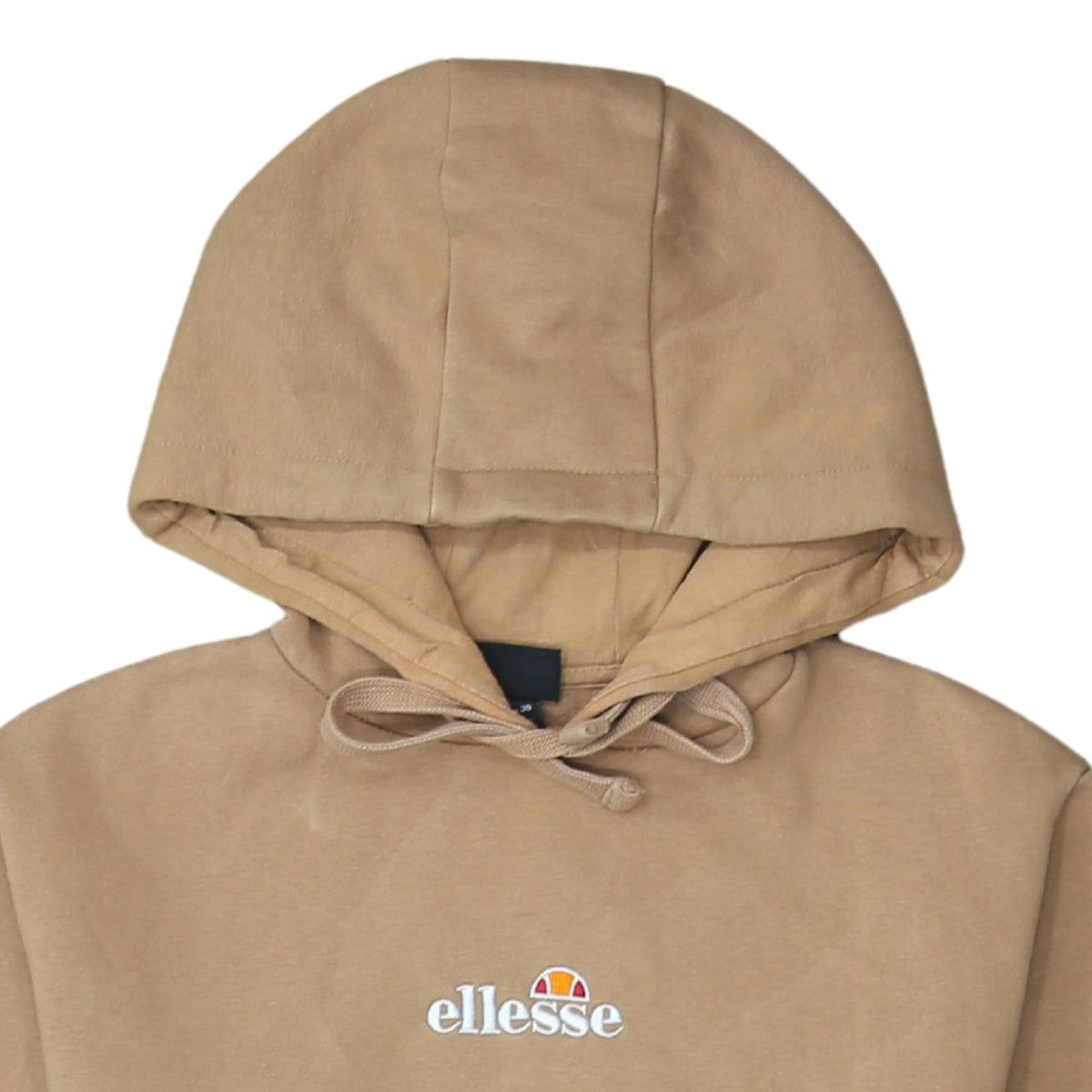 Ellesse Womens Beige Pullover Hoodie UK 8 Cotton Blend Casual