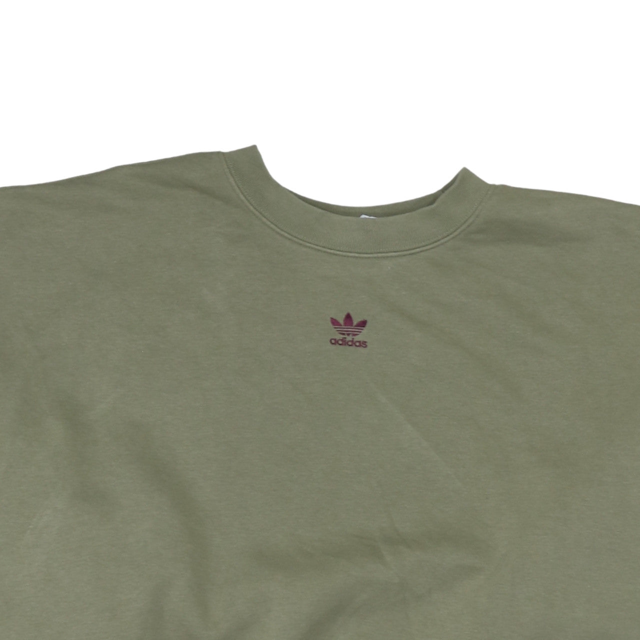 Adidas Women Khaki Green Crew Neck Pullover Sweatshirt Size 22