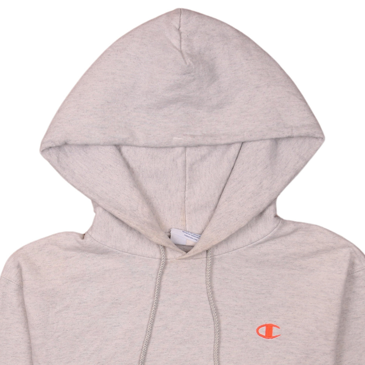 Champion Womens Beige Small Pullover Hoodie with Logo Print