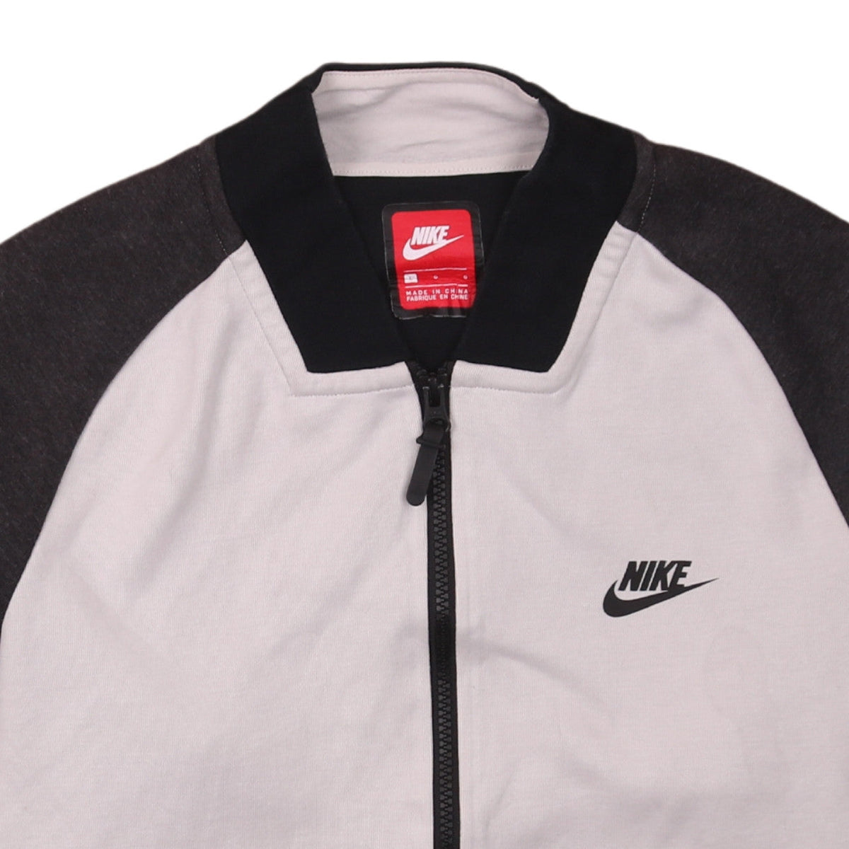 Nike Men's Black Grey Track Jacket L Lightweight Zip Sportswear