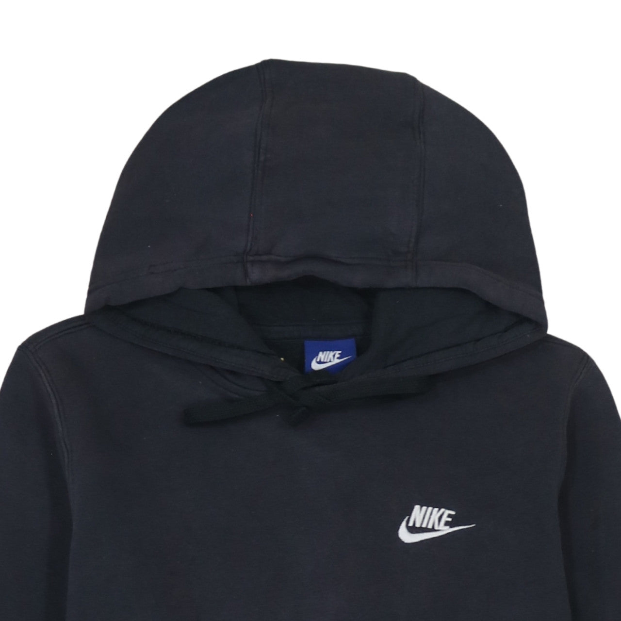 Nike Womens Black Pullover Hoodie XS Hooded Logo Cotton Blend
