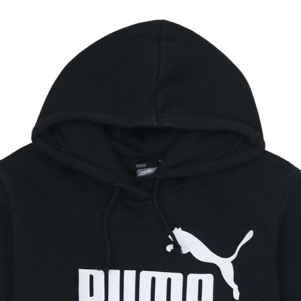 Puma Boys Black Pullover Hoodie Size 13 Years Fleece Logo Sweatshirt