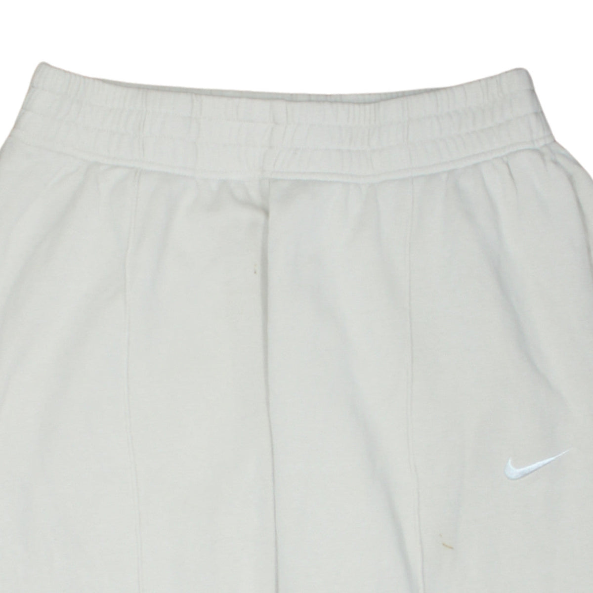 Nike Women's White Fleece Sweatpants Small Elastic Waist Logo