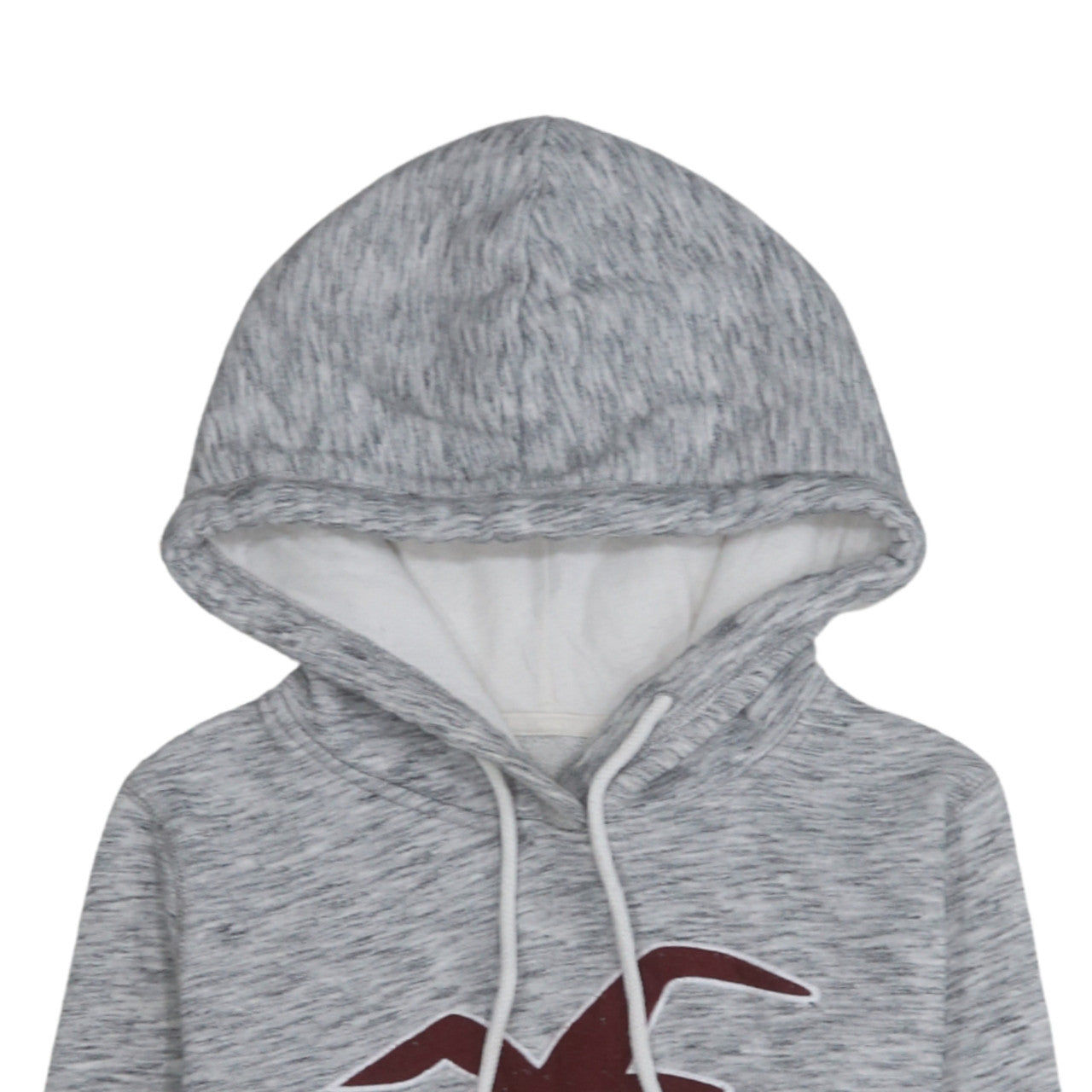 Hollister Womens Grey XS Pullover Hoodie With Logo Print