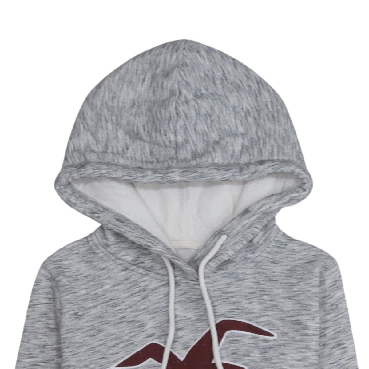 Hollister Womens Grey XS Pullover Hoodie With Logo Print