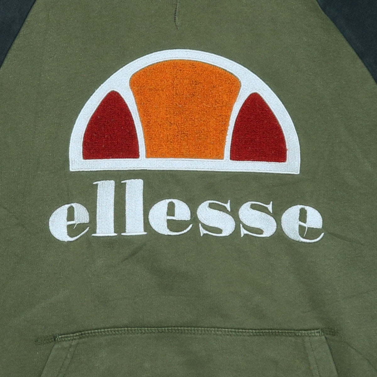 Ellesse Mens Green Pullover Hoodie Small Logo Sportswear