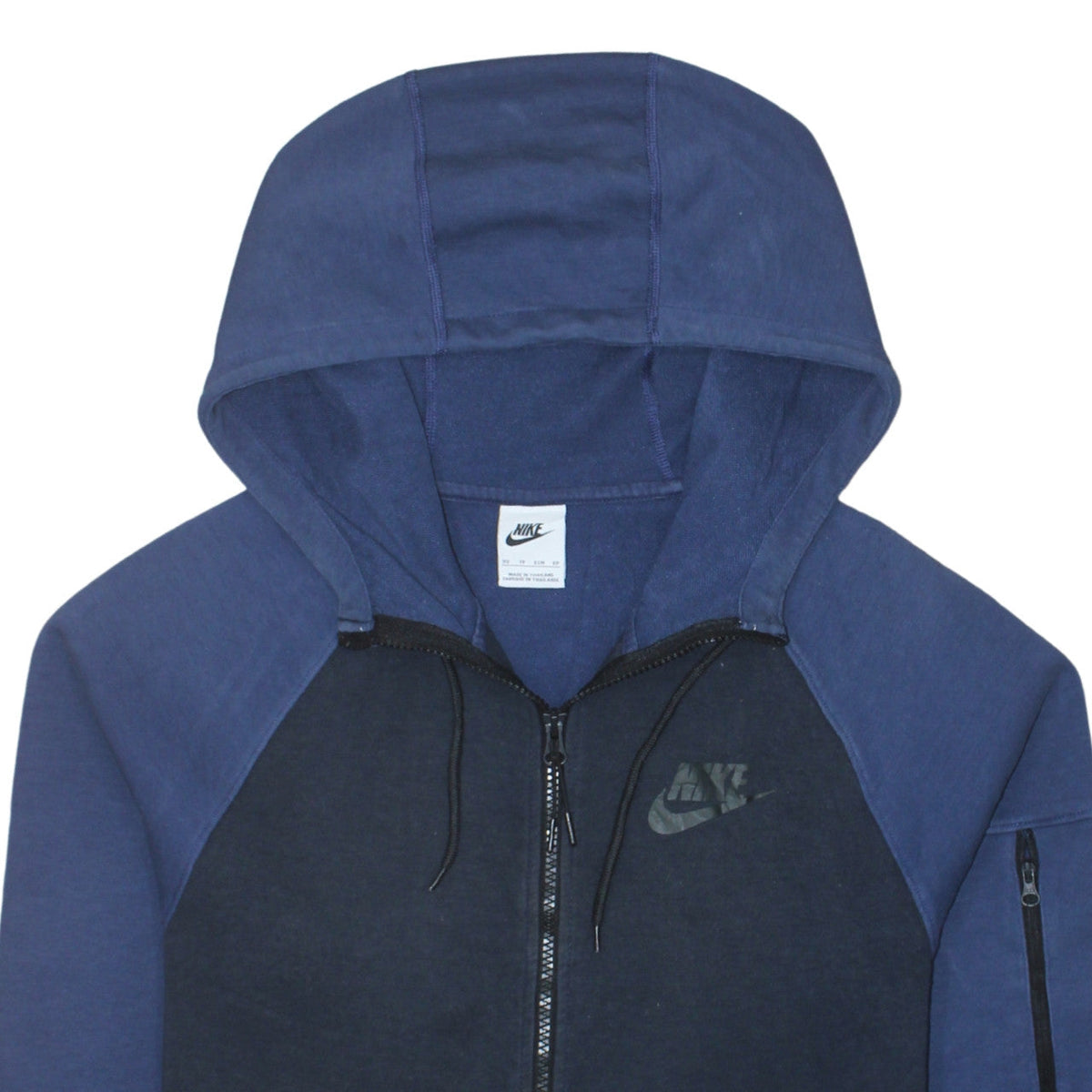 Nike Men's Blue XS Full Zip Hoodie Sports Jersey Cotton Blend