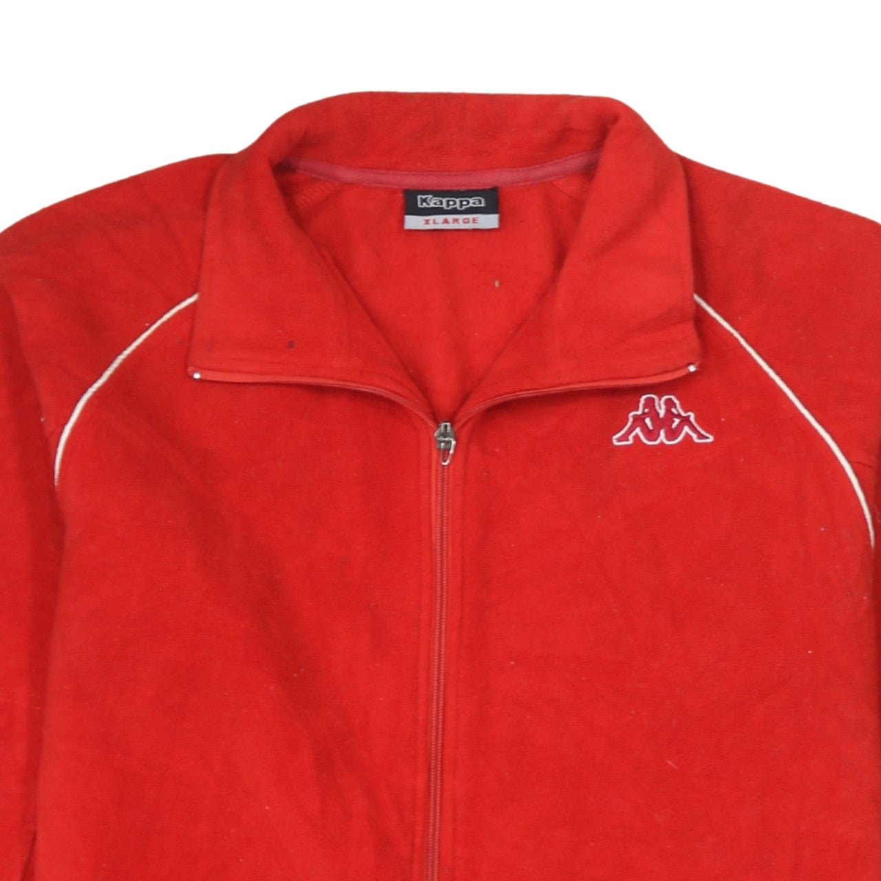 Kappa Men's Red Fleece Full Zip Jacket Size XL Regular Fit