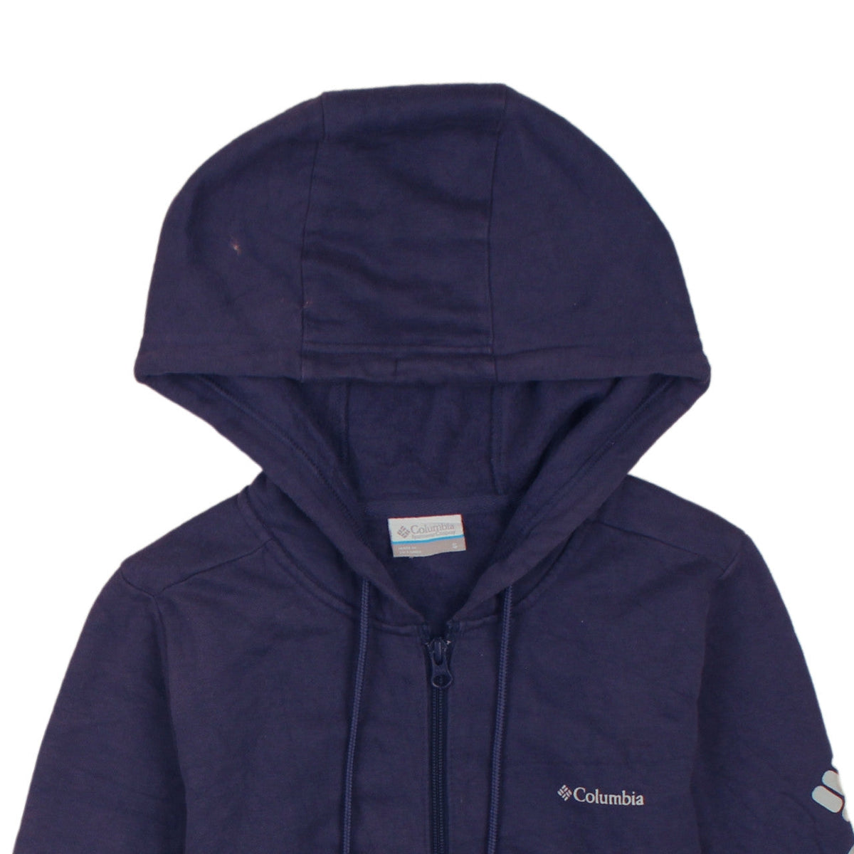 Columbia Women's Navy Full Zip Hoodie Small Lightweight Casual