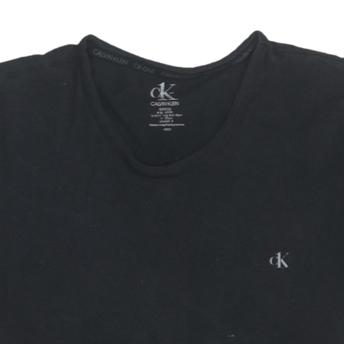 Calvin Klein Men’s Black Cotton Crew Neck Short Sleeve T-Shirt S