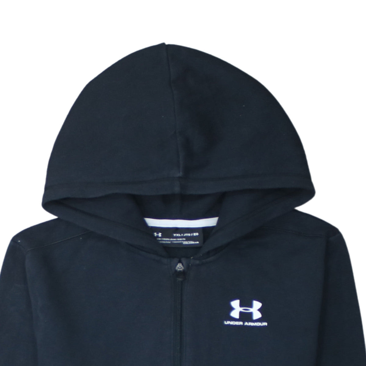 Under Armour Boys Black Full Zip Hoodie Size 13-14 Years ColdGear
