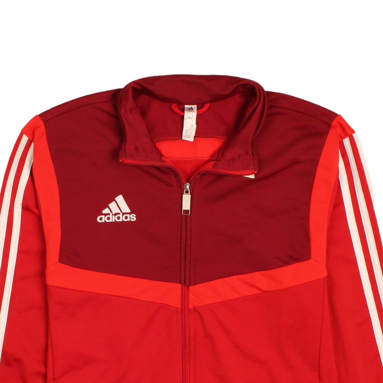 Adidas Men's Red Track Jacket S Full Zip Sportswear Regular Fit