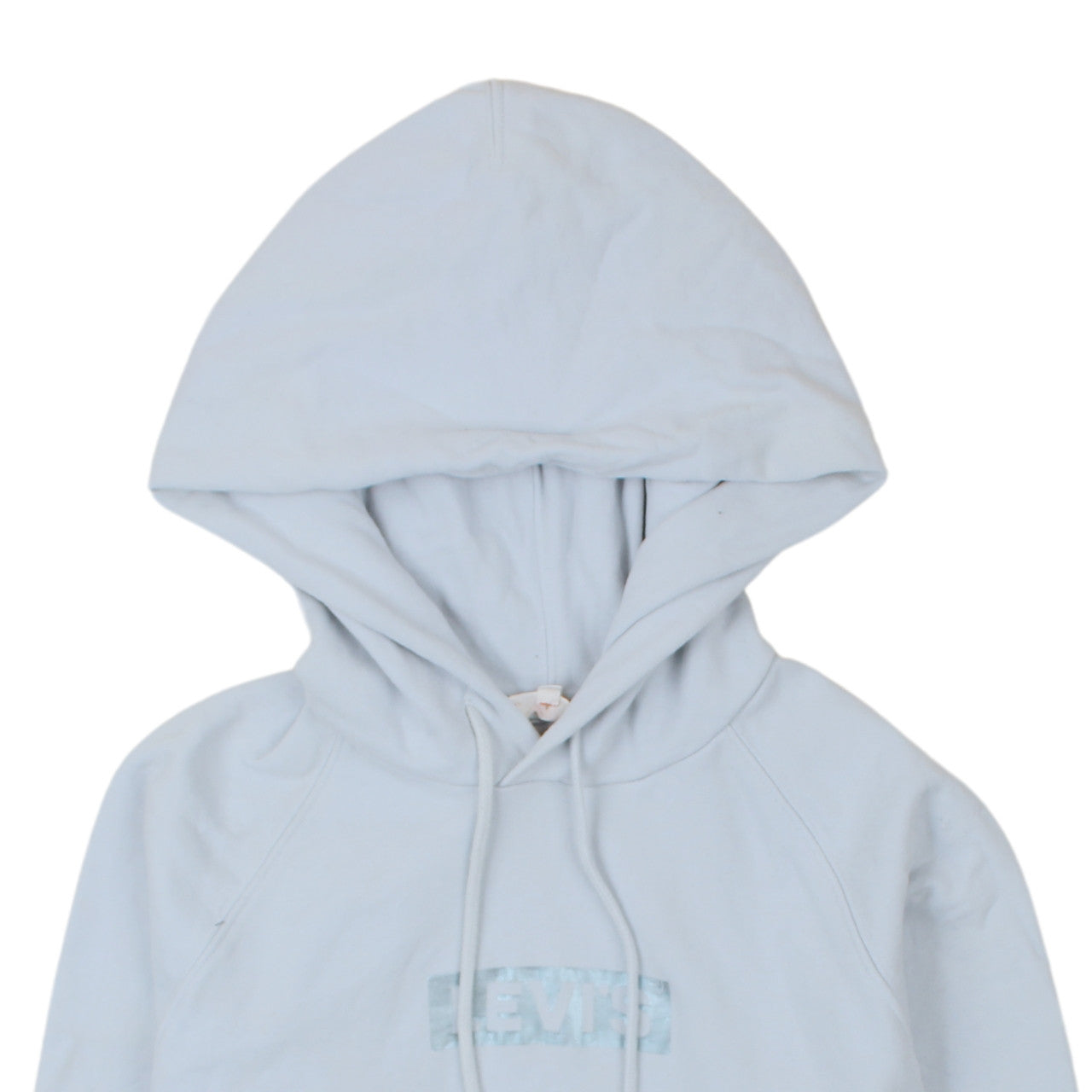Levi's Womens Light Blue XS Pullover Hoodie with Logo Print