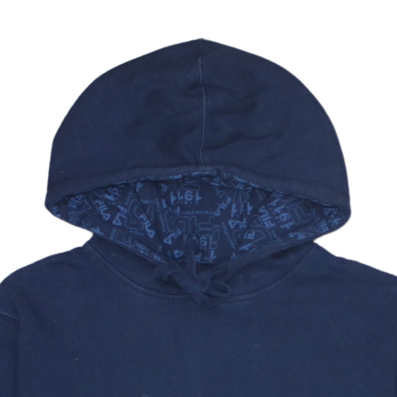 Fila Mens Blue Pullover Hoodie S Regular Fit Logo Sportswear