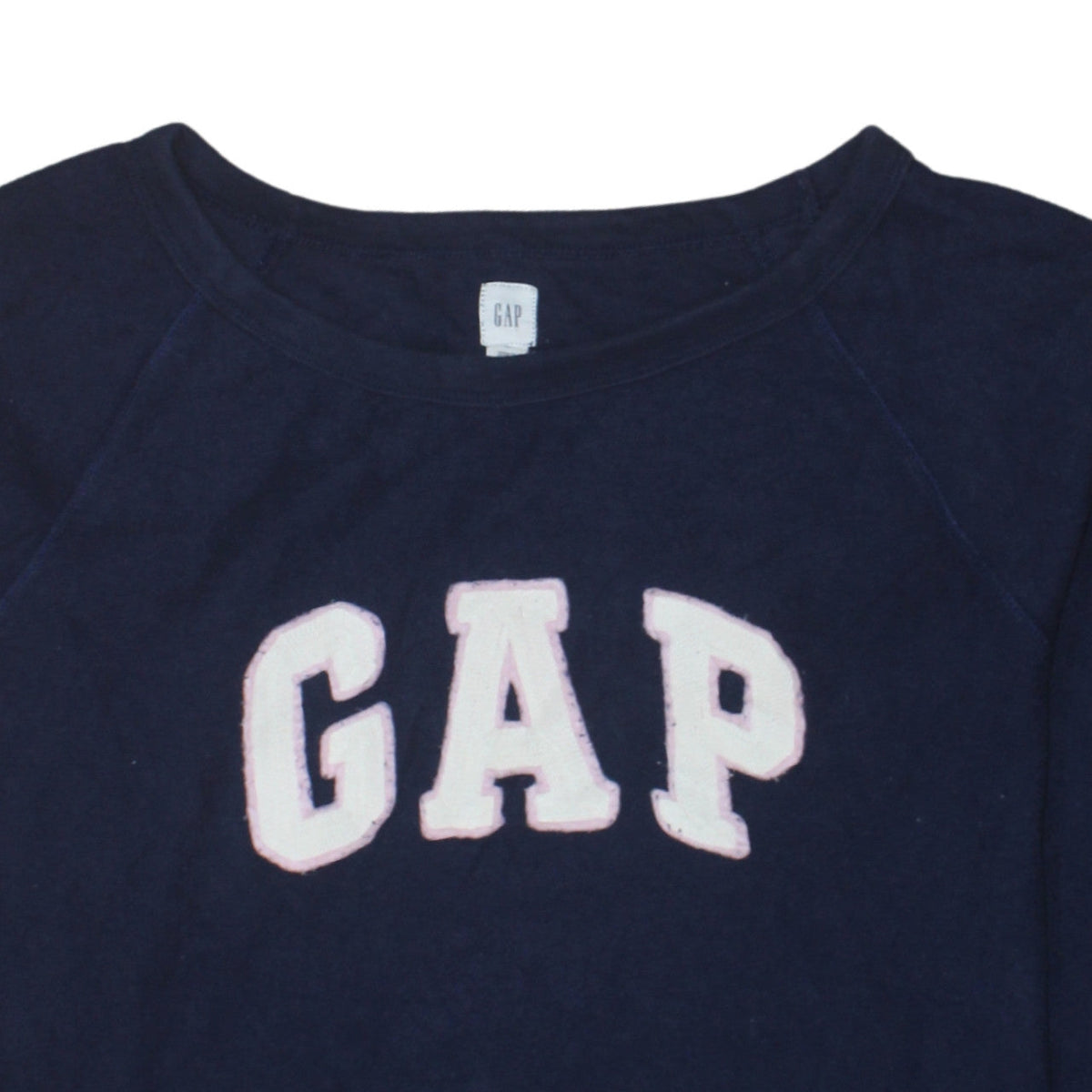 Gap Women Navy Blue Medium Pullover Sweatshirt with Logo