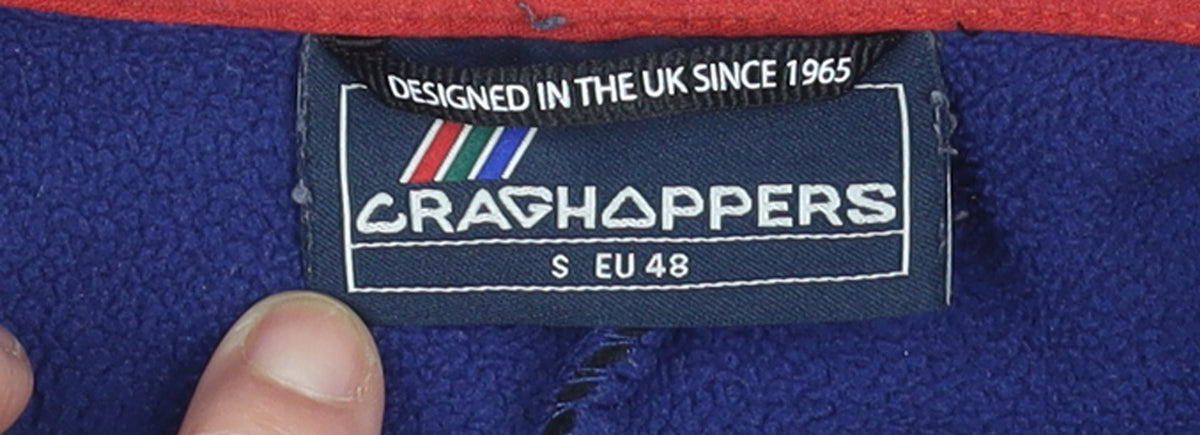 Craghoppers Men's Black & Red Fleece Full Zip Outdoor Jacket Size S