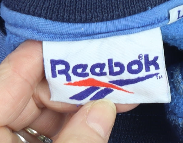 Reebok Men's Blue Pullover Sweatshirt L Vintage Crew Neck