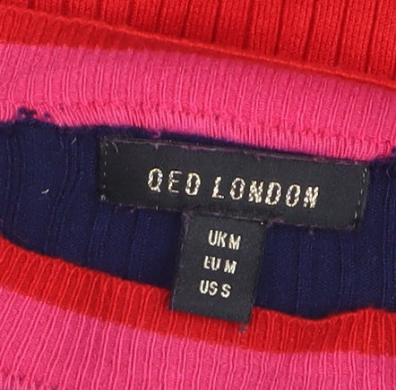 QED London Women's Multicoloured Striped Knit Jumper Size M