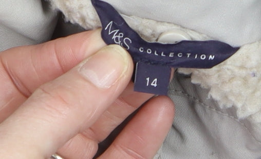 Marks and Spencer Women’s Beige Hooded Parka Jacket Size 14