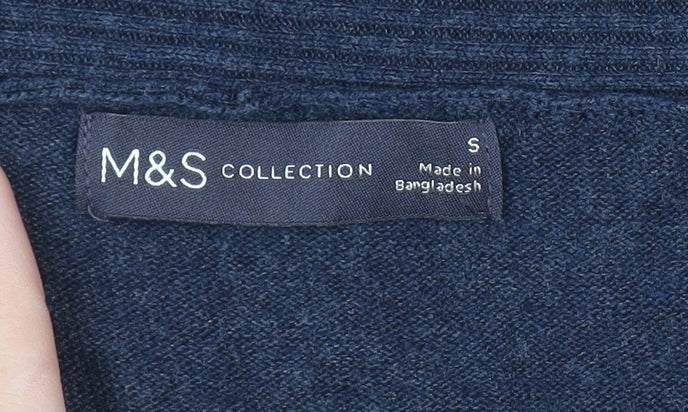 Marks & Spencer Womens Blue Knit Long Sleeve Cardigan Size S