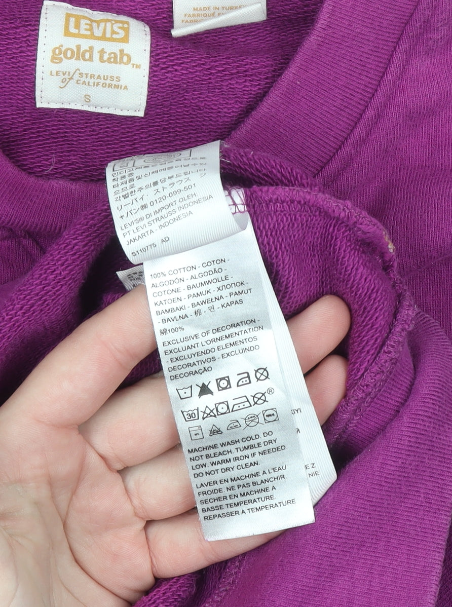 Levi's Gold Tab Women's Purple Cotton Crew Neck Sweatshirt Size S