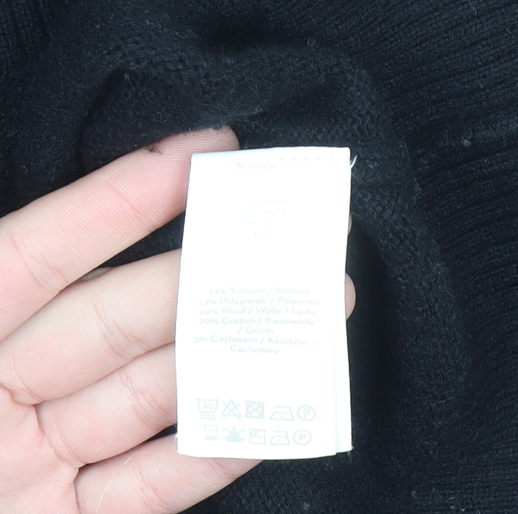 Boden Women’s Black Roll Neck Wool Blend Jumper Size S