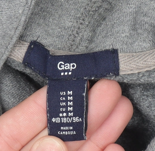 Gap Women Grey Pullover Sweatshirt with Button Neck M