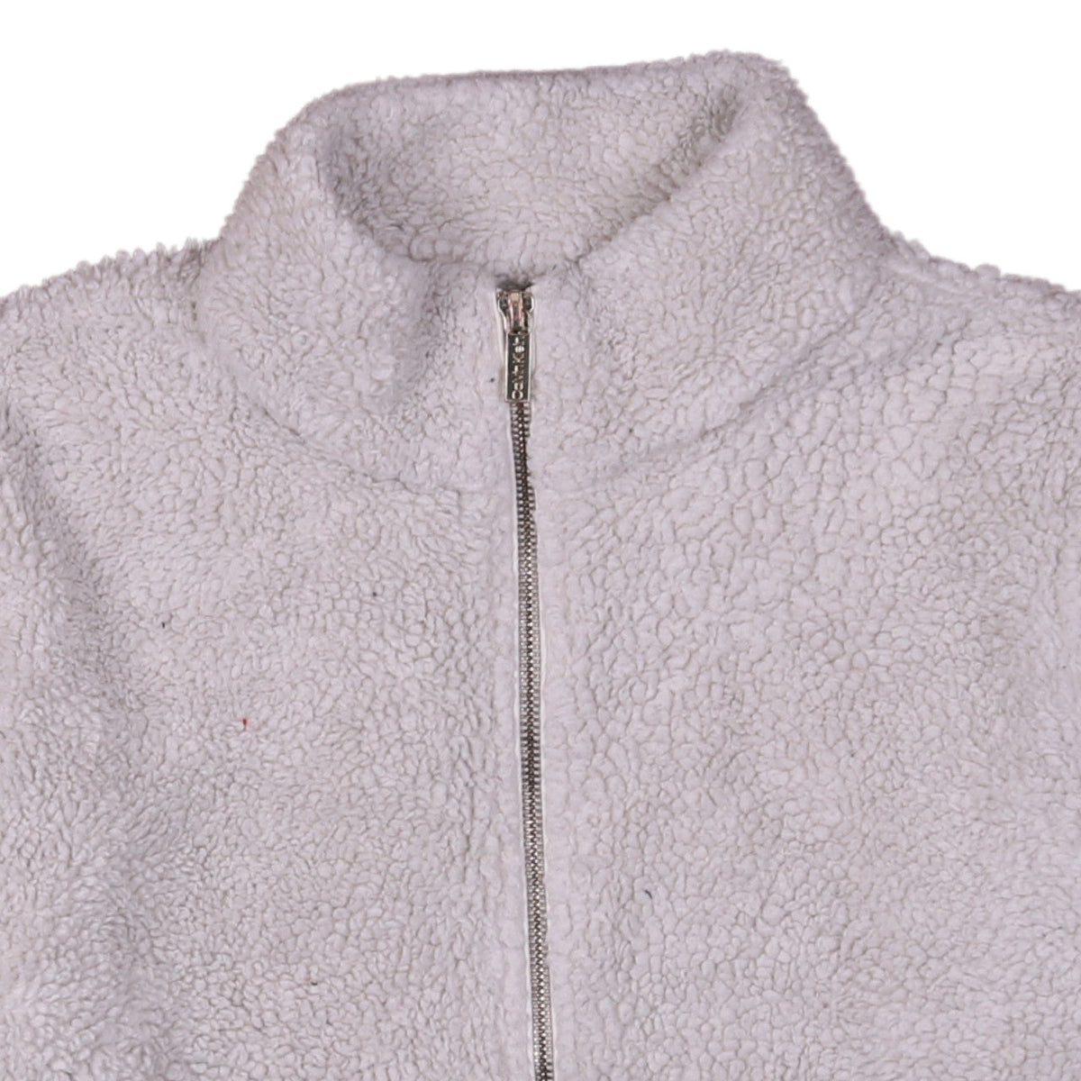 Calvin Klein Women's White Fleece Zip Jacket Size S