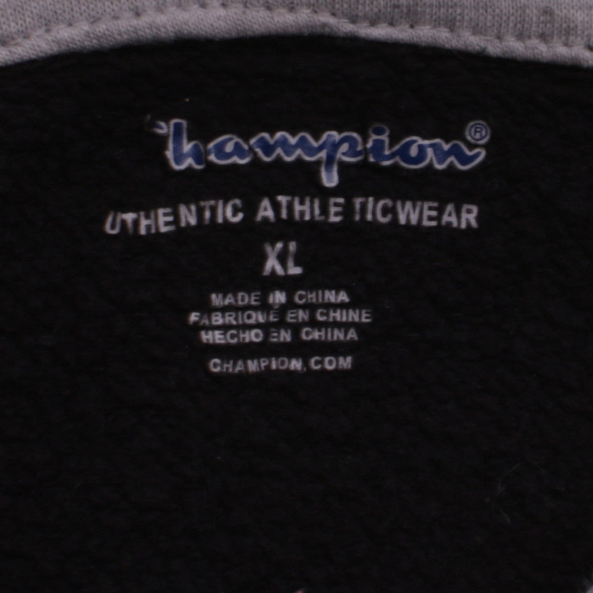 Champion Womens Black XL Pullover Hoodie with Logo Embroidery
