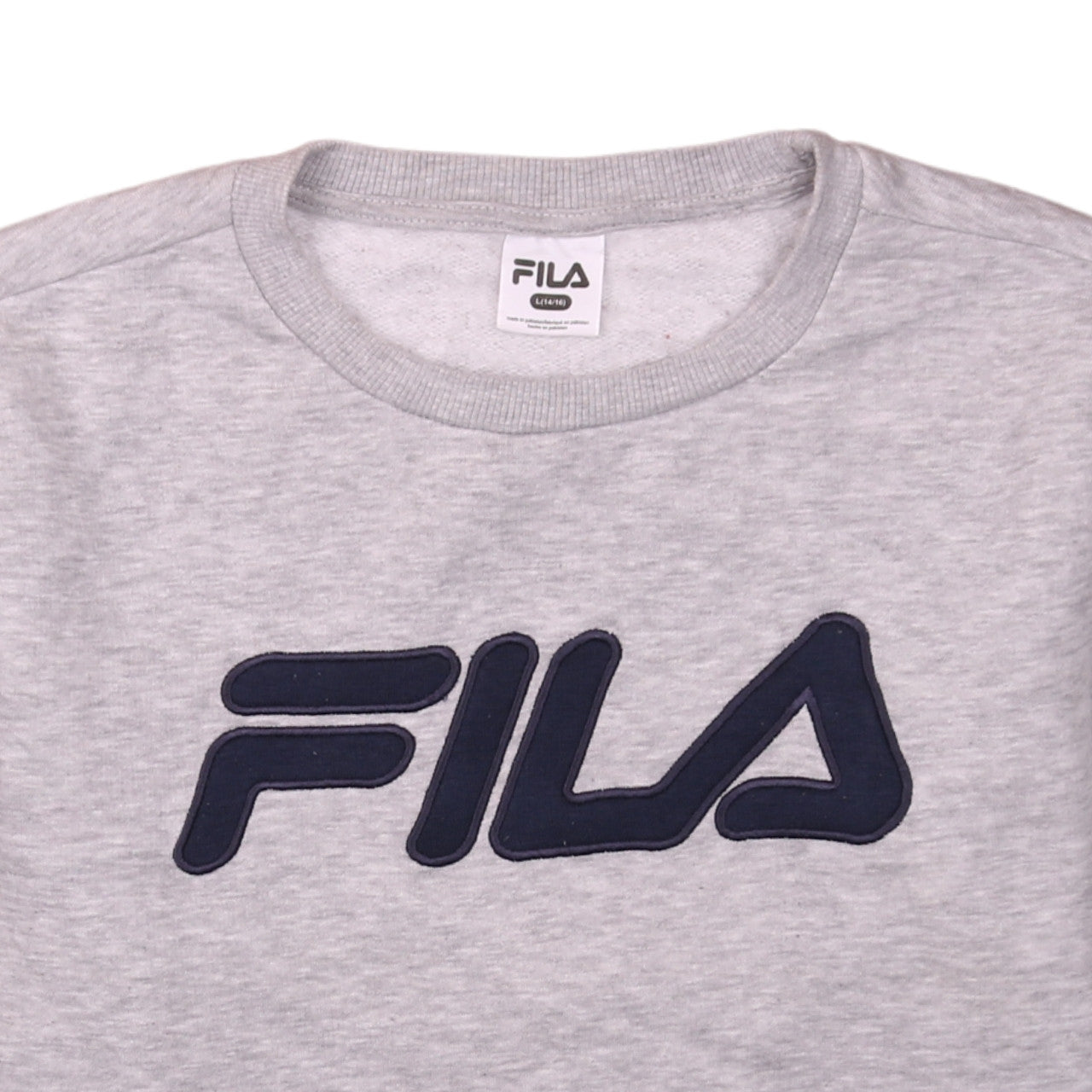 Fila Womens Grey Logo Pullover Sweatshirt Size L (14/16)