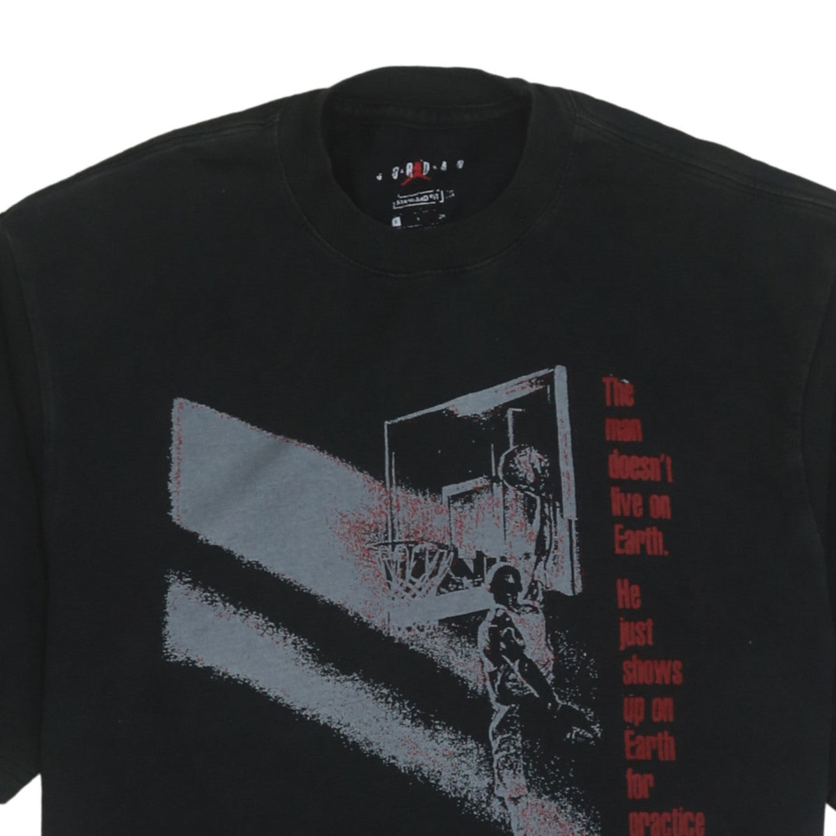 Jordan Men's Black Graphic Standard Fit T-Shirt Size S