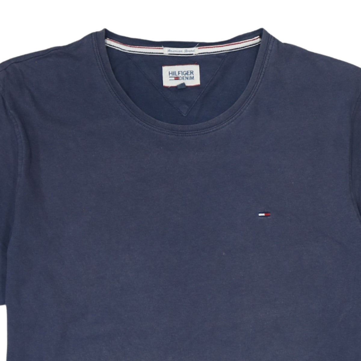 Hilfiger Denim Men's Blue Crew Neck Cotton T-Shirt Size M