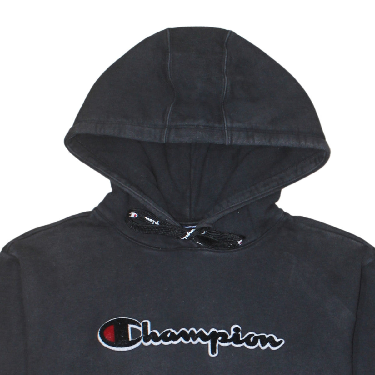 Champion Men's Black Small Pullover Hoodie with Logo Embroidery