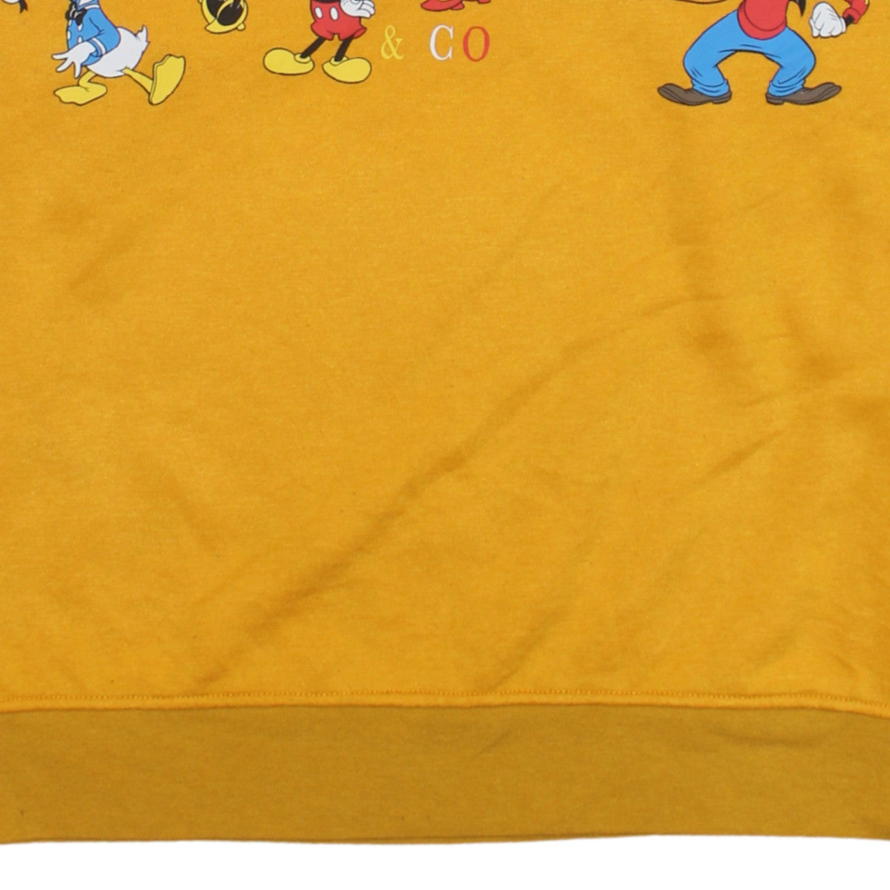 Disney Women’s Yellow Mickey & Co Pullover Sweatshirt Size S