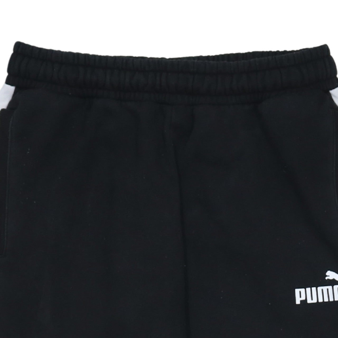 Puma Men's Black Jogger Trousers M Side Stripe Fleece Track Pants