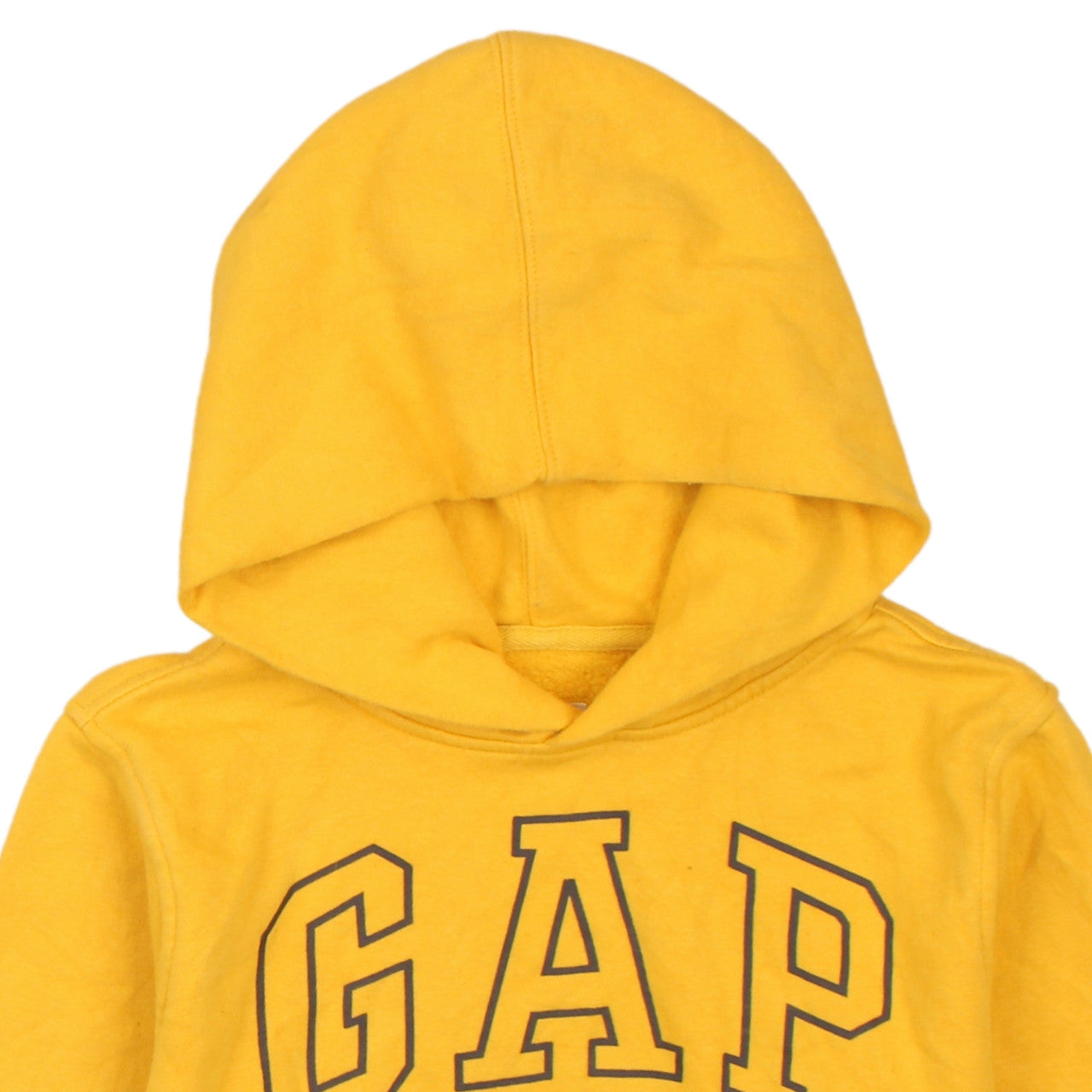 GAP Kids Boys Yellow and Brown Pullover Hoodie L Cotton Blend