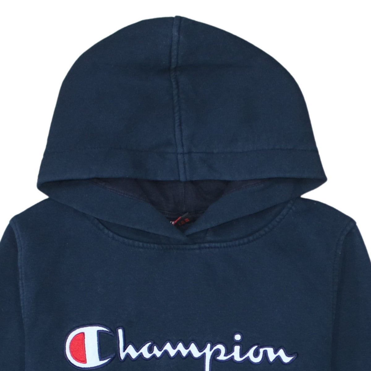 Champion Teens Blue Pullover Hoodie M Embroidered Logo Fleece