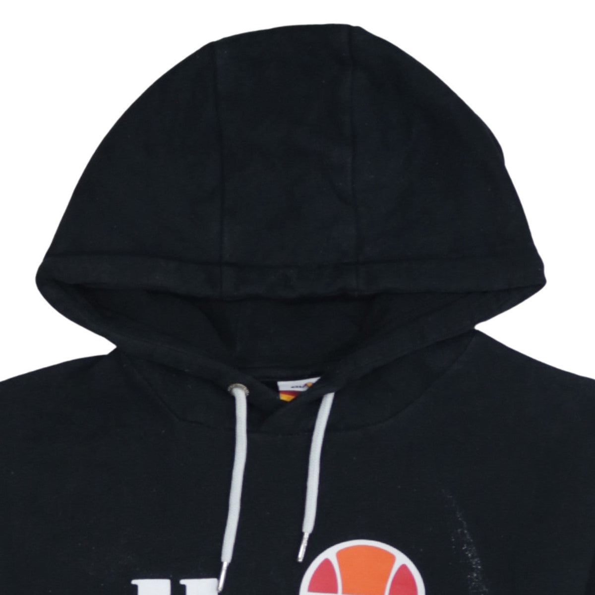 Ellesse Women's Black Pullover Hoodie Size M Cotton Blend Logo Hooded Sweatshirt