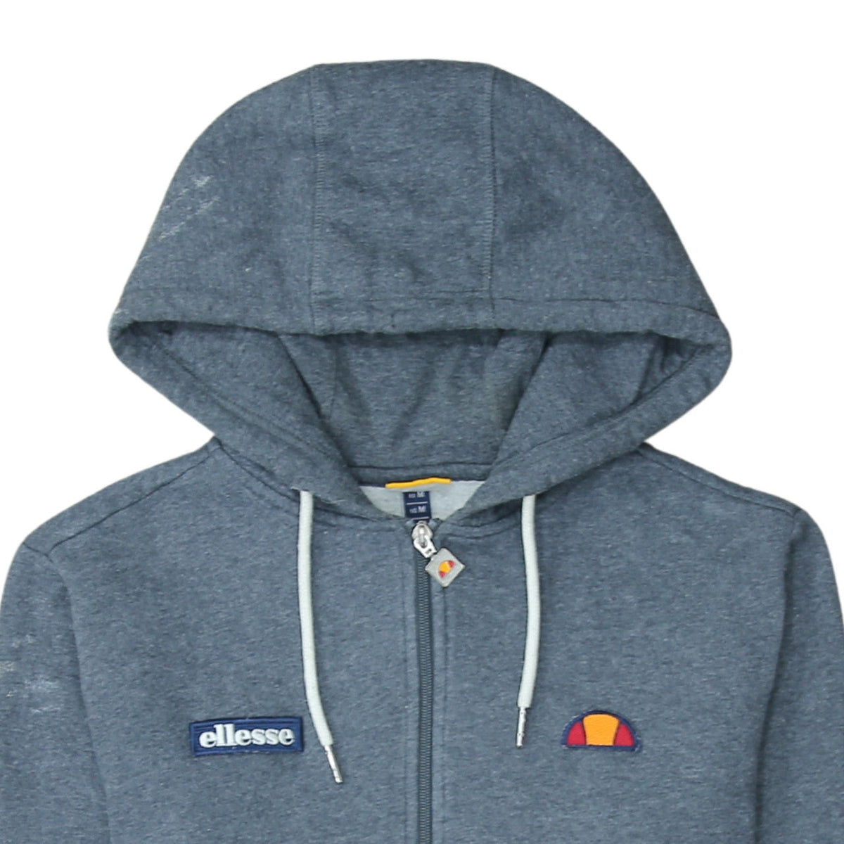 Ellesse Mens Blue Full Zip Hoodie M Regular Fit Logo Fleece