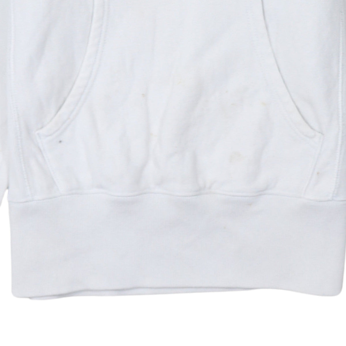 Champion Men's White Medium Pullover Hoodie with Logo Embroidery