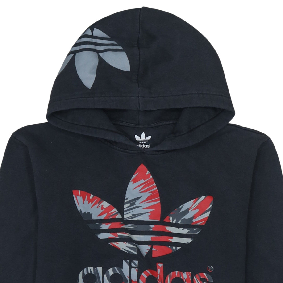 Adidas Mens Black S Pullover Hoodie with Trefoil Logo