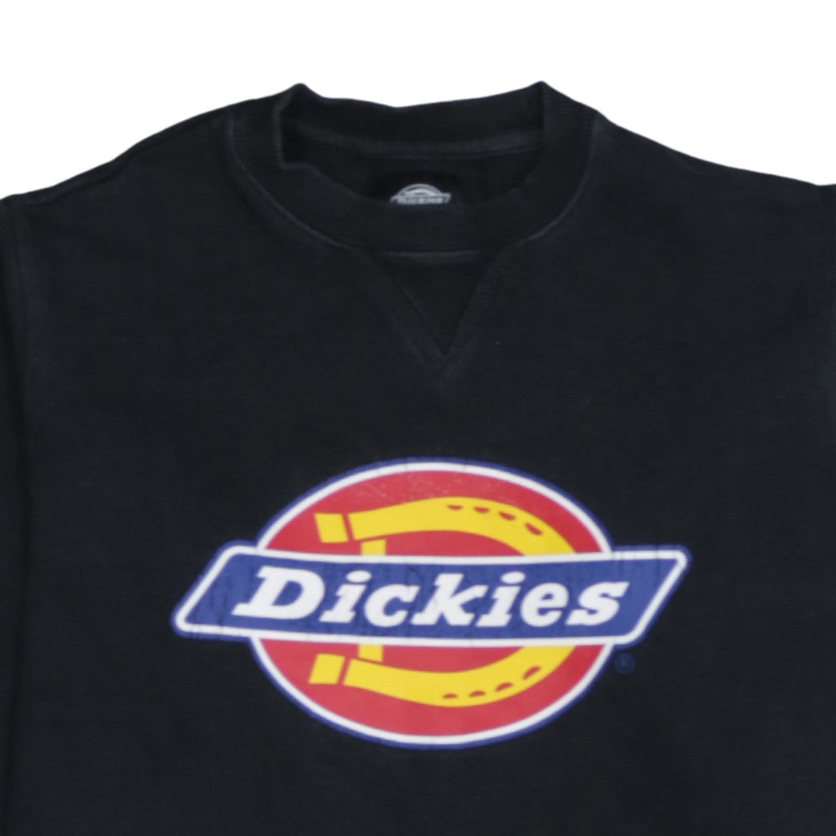 Dickies Men's Black Small Pullover Sweatshirt Crew Neck Logo