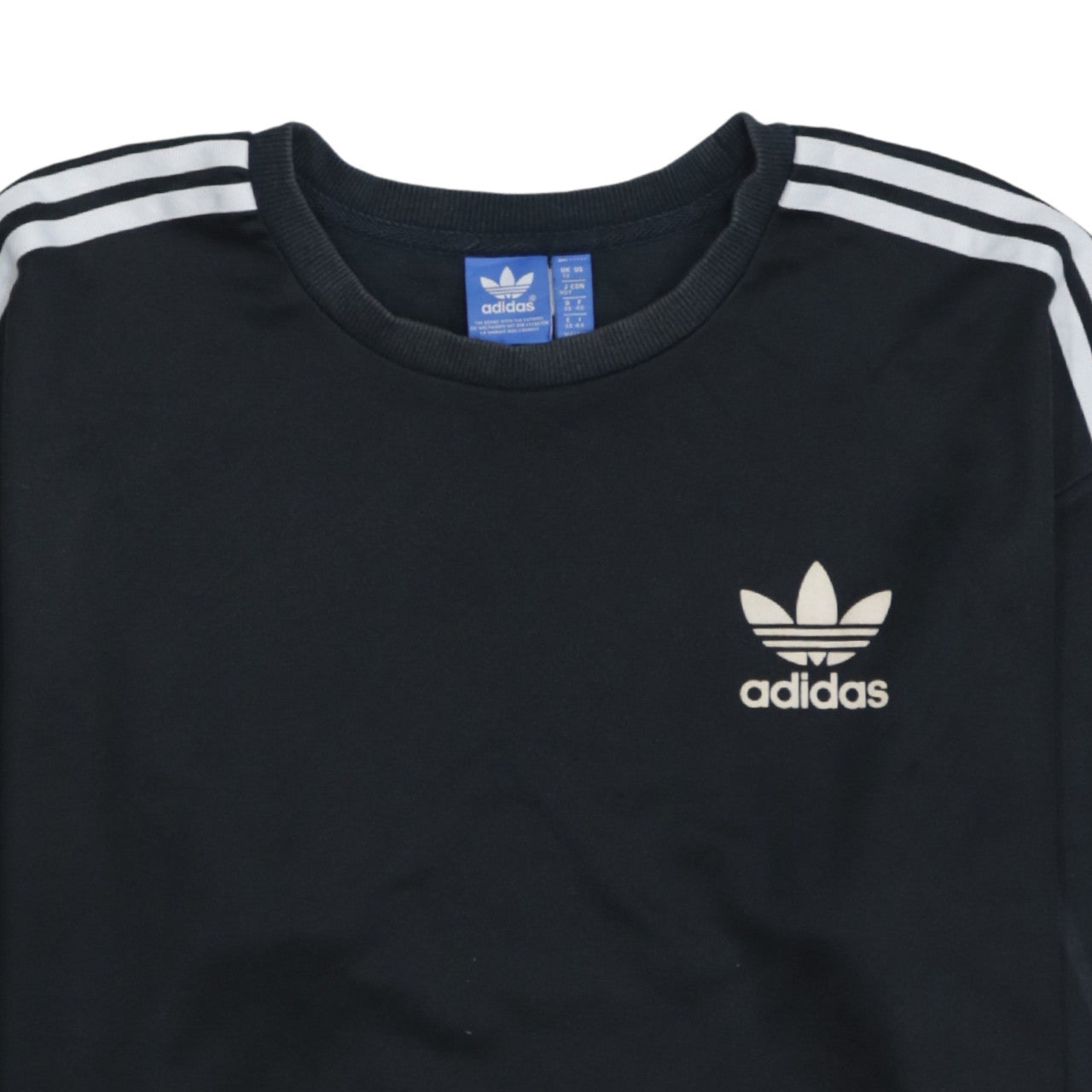 Adidas Women Black Size 12 Crew Neck Long Sleeve Sweatshirt