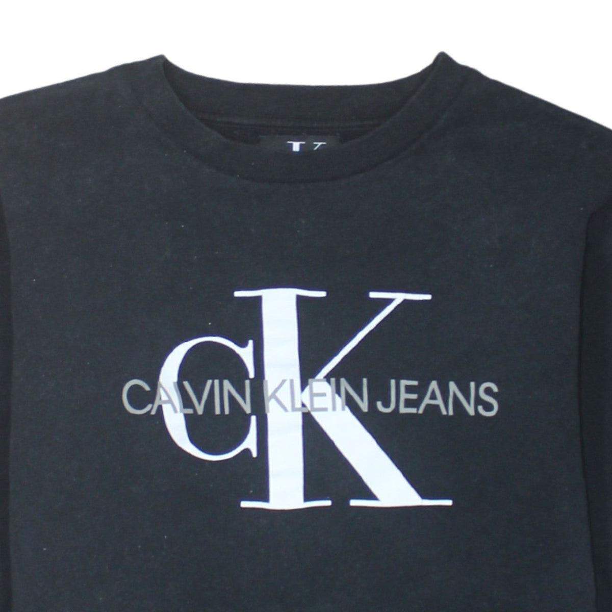 Calvin Klein Jeans Men's Black Graphic Logo Sweatshirt Size S
