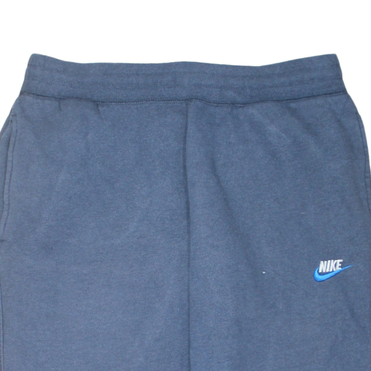 Nike Men Blue Fleece Jogger Sweatpants L Elastic Waist Activewear