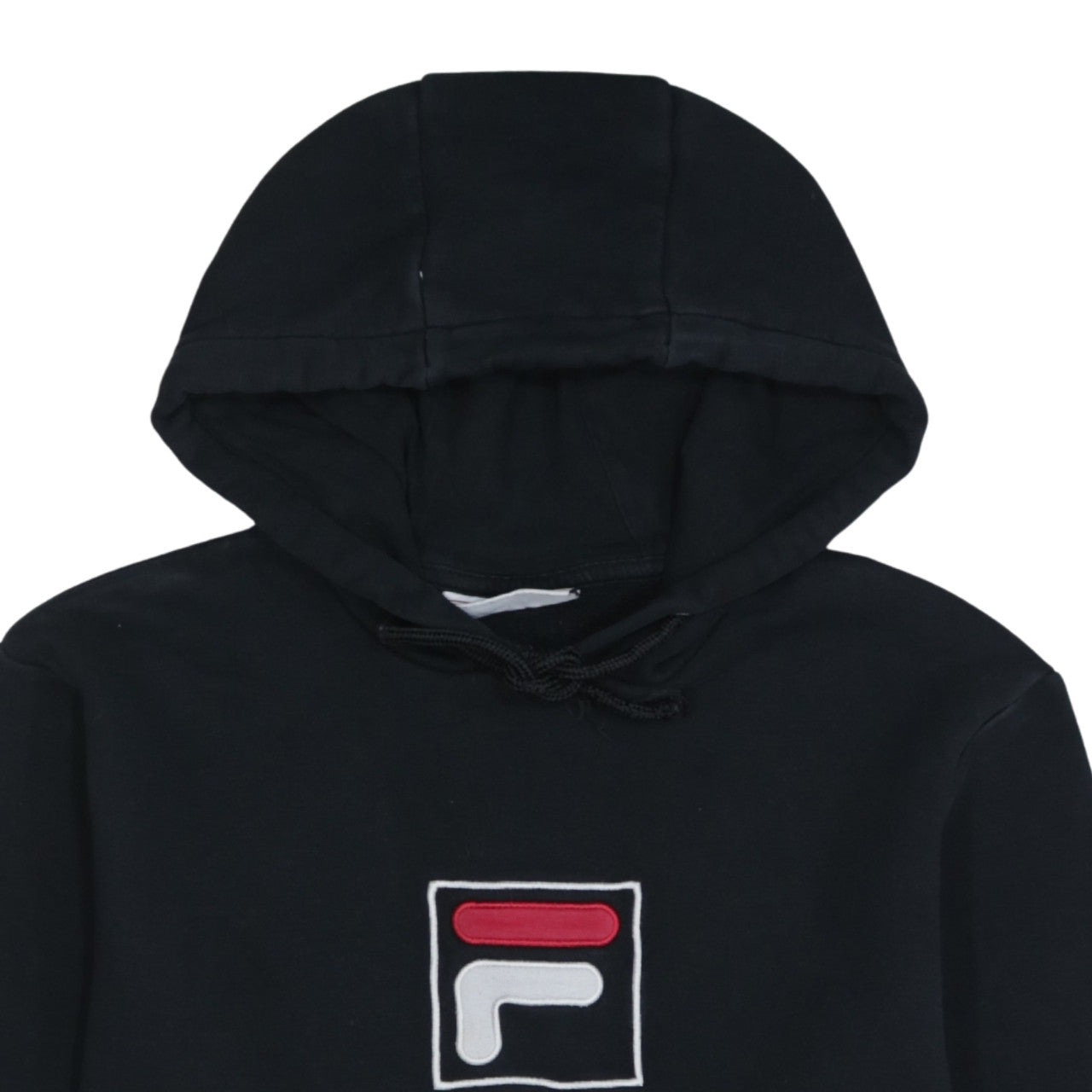 FILA Men's Black XS Pullover Hoodie Embroidered Logo Cotton Blend